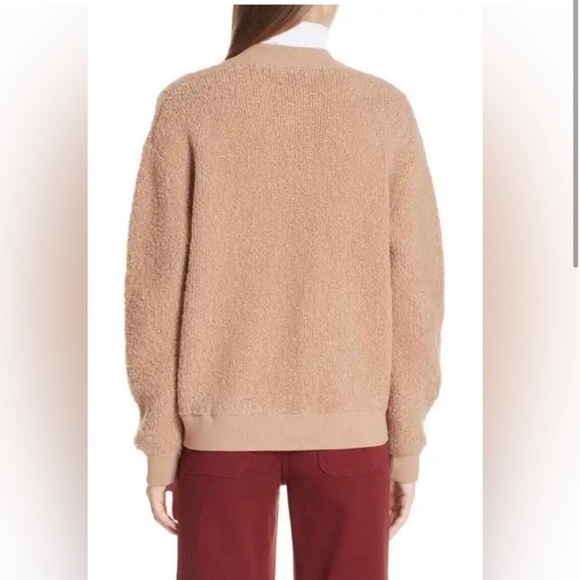 Vince Wool Boucle Knit Teddy Zip Front Bomber Jacket Sweater XS - Picture 3 of 10